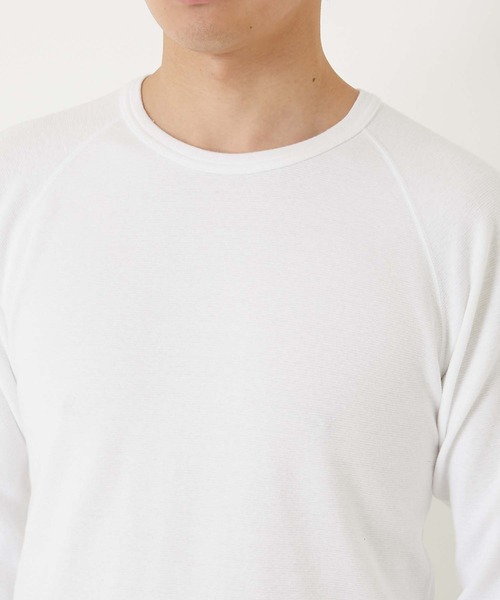 HOLLYWOOD RANCH MARKET（ハリウッドランチマーケット）の「ストレッチフライス ロングスリーブ Tシャツ（Tシャツ/カットソー・メンズ・ブラック/ライトブルー/ホワイト/グリーン/グレー/オレンジ/ネイビー・SMALL/MEDIUM/LARGE/X-LARGE）」の8枚目の写真