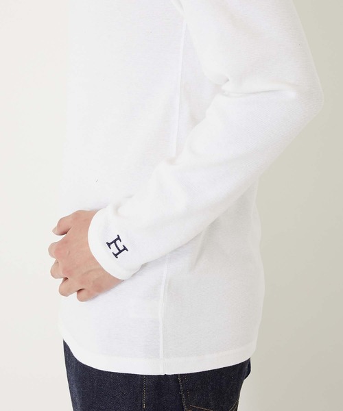 HOLLYWOOD RANCH MARKET（ハリウッドランチマーケット）の「ストレッチフライス ロングスリーブ Tシャツ（Tシャツ/カットソー・メンズ・ブラック/ライトブルー/ホワイト/グリーン/グレー/オレンジ/ネイビー・SMALL/MEDIUM/LARGE/X-LARGE）」の10枚目の写真