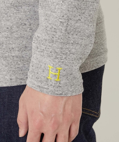 HOLLYWOOD RANCH MARKET（ハリウッドランチマーケット）の「ストレッチフライス ロングスリーブ Tシャツ（Tシャツ/カットソー・メンズ・ブラック/ライトブルー/ホワイト/グリーン/グレー/オレンジ/ネイビー・SMALL/MEDIUM/LARGE/X-LARGE）」の18枚目の写真