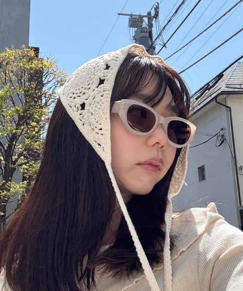 Peony（ピオニー）の「【Peony/ピオニー】/フォックス型　Y2K サングラス（サングラス・レディース・ブラック/カーキ/ベージュ・FREE）」の4枚目の写真