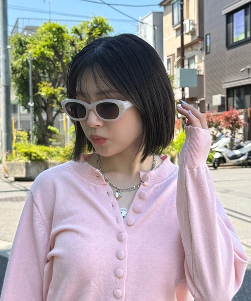 Peony（ピオニー）の「【Peony/ピオニー】/フォックス型　Y2K サングラス（サングラス・レディース・ブラック/カーキ/ベージュ・FREE）」の7枚目の写真