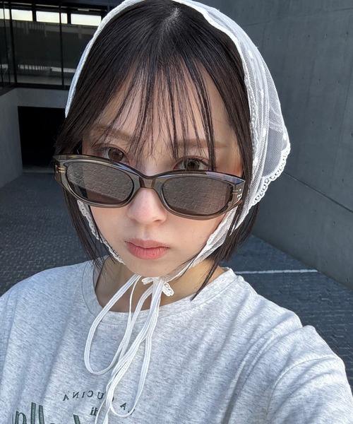 Peony（ピオニー）の「【Peony/ピオニー】/フォックス型　Y2K サングラス（サングラス・レディース・ブラック/カーキ/ベージュ・FREE）」の9枚目の写真