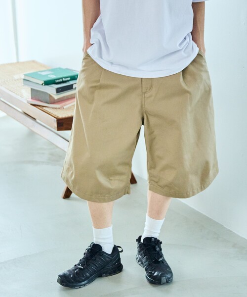 【BEIGE】ツイル ベーシック ノープリーツ ショーツ BEIGE】ツイル ベーシック ノープリーツ ショーツ 【公式通販】