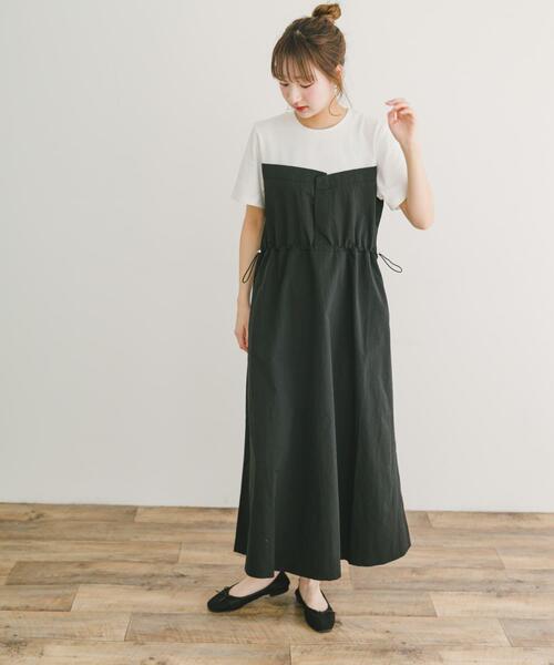 セール】ドッキングナイロンワンピース(半袖)（ワンピース）｜ITEMS