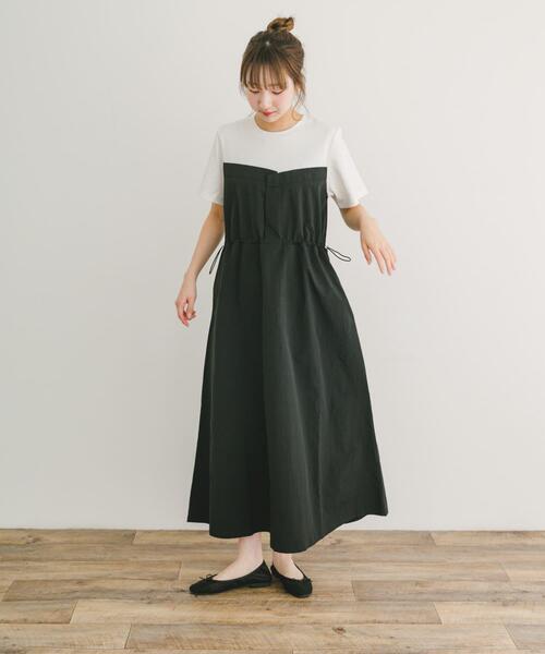 セール】ドッキングナイロンワンピース(半袖)（ワンピース）｜ITEMS