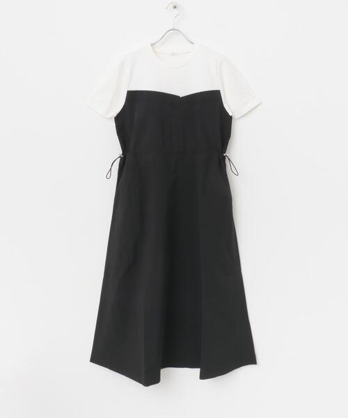 ITEMS URBANRESEARCH(アイテムズ アーバンリサーチ)の「ドッキングナイロンワンピース(半袖)(ワンピース・レディース・ブラック/ブラウン・FREE)」の7枚目の写真