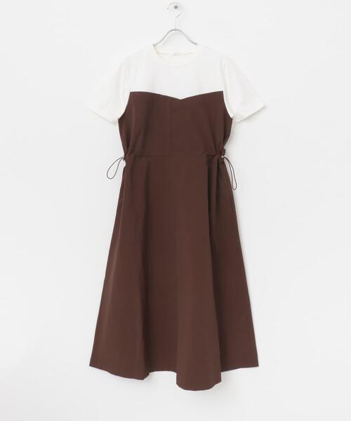 ITEMS URBANRESEARCH(アイテムズ アーバンリサーチ)の「ドッキングナイロンワンピース(半袖)(ワンピース・レディース・ブラック/ブラウン・FREE)」の17枚目の写真