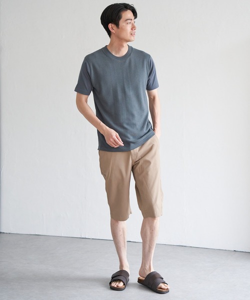 ikka（イッカ）の「ニットドッキングTシャツ（Tシャツ/カットソー・メンズ・ピンク/ライトベージュ/グレー/ネイビー・M/L/XL/S）」の9枚目の写真