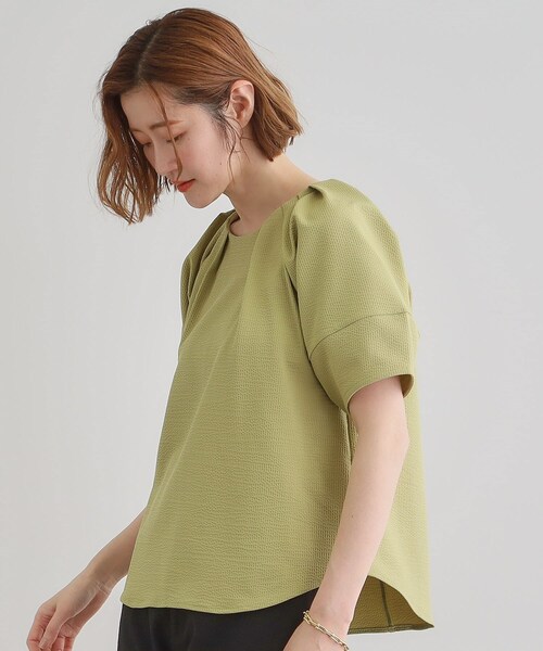 grove（グローブ）の「楽してきまる ランタンスリーブプルオーバー（Tシャツ/カットソー・レディース・ブラック/グリーン/オフホワイト・01/05/04/03/02）」の13枚目の写真