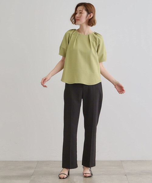 grove（グローブ）の「楽してきまる ランタンスリーブプルオーバー（Tシャツ/カットソー・レディース・ブラック/グリーン/オフホワイト・01/05/04/03/02）」の14枚目の写真