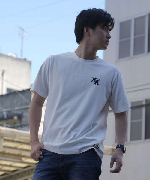 KANSAI YAMAMOTO HOMME（カンサイヤマモトオム）の「【KANSAI YAMAMOTO HOMME/カンサイヤマモトオム】KANSAI JAPAN/昭和キーワードレトロデザイン半袖Tシャツ（Tシャツ/カットソー・メンズ・ネイビー/オレンジ/レッド/ホワイト/ブラウン/エメラルド/ブルー/オフホワイト・MEDIUM/LARGE）」の9枚目の写真