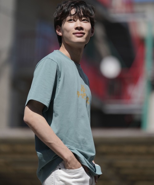 KANSAI YAMAMOTO HOMME（カンサイヤマモトオム）の「【KANSAI YAMAMOTO HOMME/カンサイヤマモトオム】KANSAI JAPAN/昭和キーワードレトロデザイン半袖Tシャツ（Tシャツ/カットソー・メンズ・ネイビー/オレンジ/レッド/ホワイト/ブラウン/エメラルド/ブルー/オフホワイト・MEDIUM/LARGE）」の22枚目の写真