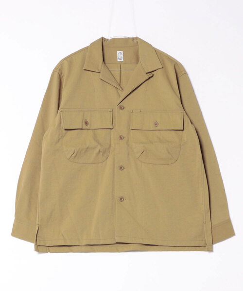KATO`(カトー)の「【Ca】【it】【KATO(カトー)】211 ナイロンオープンカラーワークシャツ(シャツ/ブラウス・メンズ・カーキ/ネイビー/ベージュ・L/M/S)」の1枚目の写真