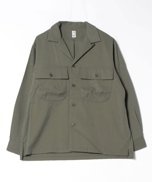 KATO`(カトー)の「【Ca】【it】【KATO(カトー)】211 ナイロンオープンカラーワークシャツ(シャツ/ブラウス・メンズ・カーキ/ネイビー/ベージュ・L/M/S)」の2枚目の写真