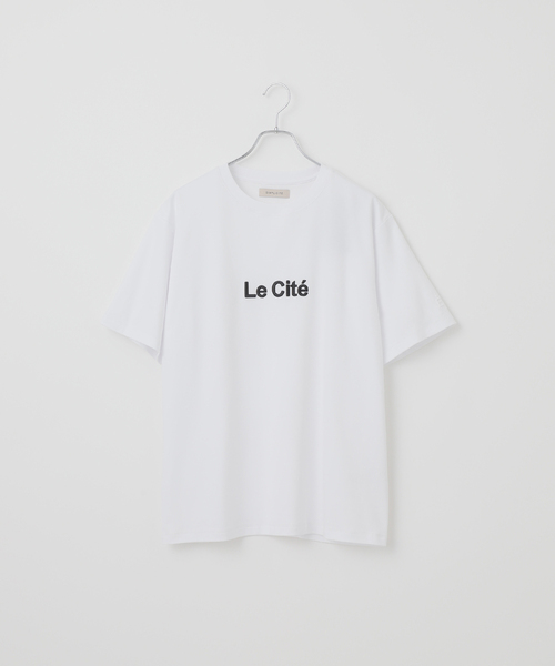 B.C STOCK(ベーセーストック)の「シルケット加工 フレンチロゴ クルーネックTシャツ(Tシャツ/カットソー・メンズ・ブラック/ブラウン/ホワイト系その他/ホワイト・LARGE/MEDIUM)」の3枚目の写真