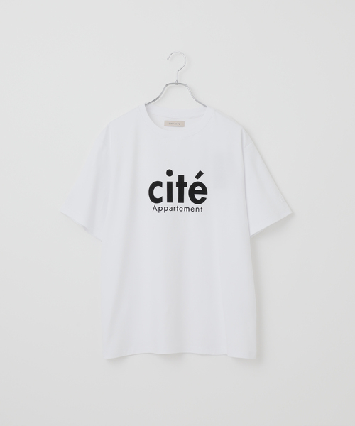 B.C STOCK(ベーセーストック)の「シルケット加工 フレンチロゴ クルーネックTシャツ(Tシャツ/カットソー・メンズ・ブラック/ブラウン/ホワイト系その他/ホワイト・LARGE/MEDIUM)」の2枚目の写真