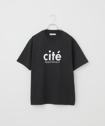 B.C STOCK | シルケット加工 フレンチロゴ クルーネックTシャツ(Tシャツ/カットソー)