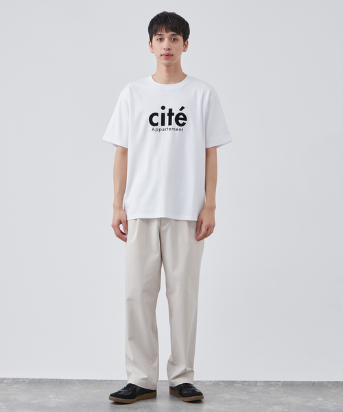 B.C STOCK(ベーセーストック)の「シルケット加工 フレンチロゴ クルーネックTシャツ(Tシャツ/カットソー・メンズ・ブラック/ブラウン/ホワイト系その他/ホワイト・LARGE/MEDIUM)」の17枚目の写真