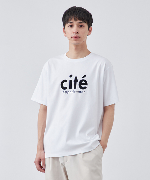 B.C STOCK(ベーセーストック)の「シルケット加工 フレンチロゴ クルーネックTシャツ(Tシャツ/カットソー・メンズ・ブラック/ブラウン/ホワイト系その他/ホワイト・LARGE/MEDIUM)」の18枚目の写真