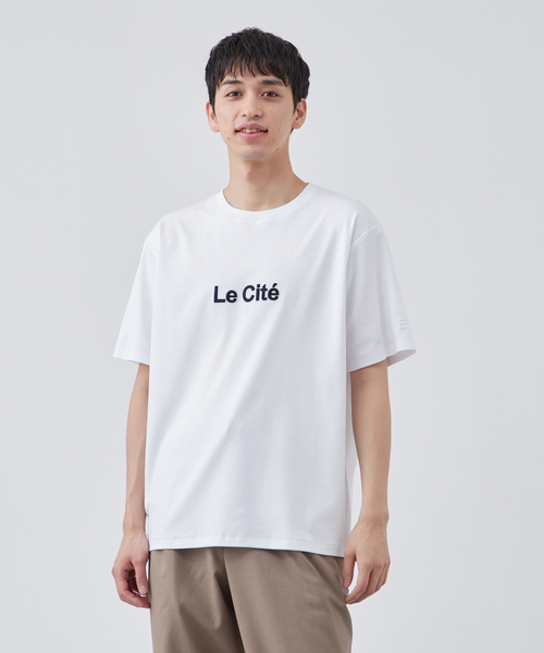B.C STOCK(ベーセーストック)の「シルケット加工 フレンチロゴ クルーネックTシャツ(Tシャツ/カットソー・メンズ・ブラック/ブラウン/ホワイト系その他/ホワイト・LARGE/MEDIUM)」の10枚目の写真