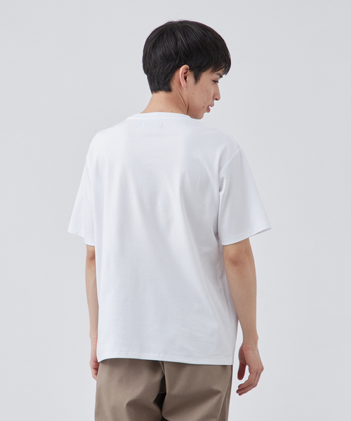 B.C STOCK(ベーセーストック)の「シルケット加工 フレンチロゴ クルーネックTシャツ(Tシャツ/カットソー・メンズ・ブラック/ブラウン/ホワイト系その他/ホワイト・LARGE/MEDIUM)」の12枚目の写真