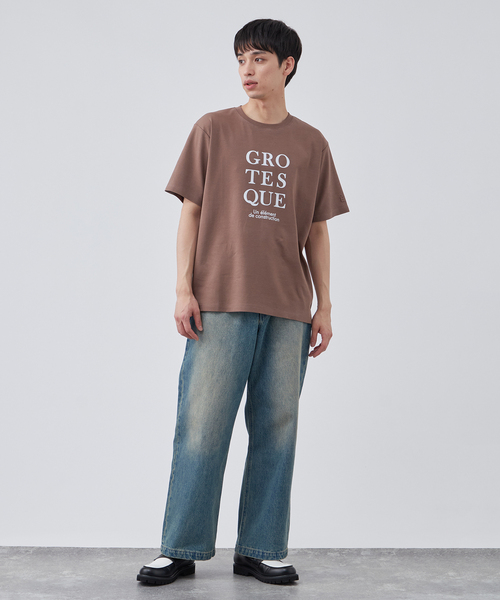 B.C STOCK(ベーセーストック)の「シルケット加工 フレンチロゴ クルーネックTシャツ(Tシャツ/カットソー・メンズ・ブラック/ブラウン/ホワイト系その他/ホワイト・LARGE/MEDIUM)」の13枚目の写真