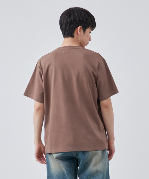 B.C STOCK(ベーセーストック)の「シルケット加工 フレンチロゴ クルーネックTシャツ(Tシャツ/カットソー・メンズ・ブラック/ブラウン/ホワイト系その他/ホワイト・LARGE/MEDIUM)」の5枚目の写真
