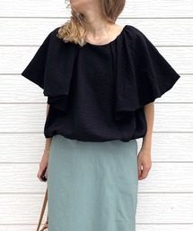 Q | リネンライクバルーンブラウス(シャツ/ブラウス)