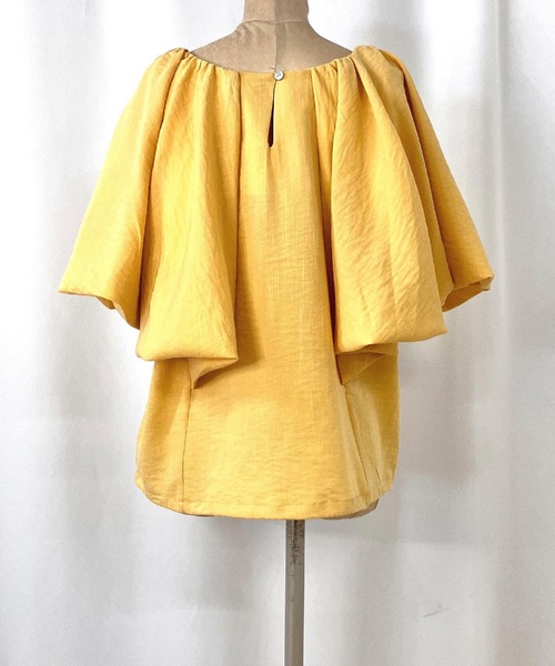 Q(キュー)の「リネンライクバルーンブラウス(シャツ/ブラウス・レディース・アイボリー/ブラック/イエロー・MEDIUM)」の5枚目の写真