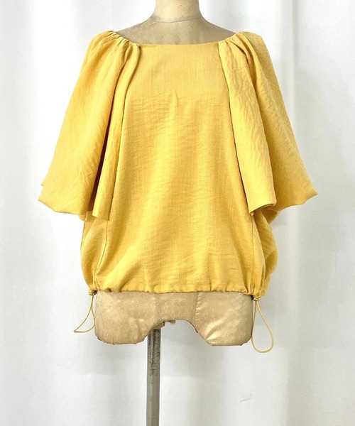 Q(キュー)の「リネンライクバルーンブラウス(シャツ/ブラウス・レディース・アイボリー/ブラック/イエロー・MEDIUM)」の7枚目の写真