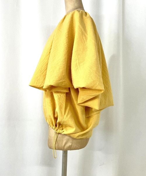 Q(キュー)の「リネンライクバルーンブラウス(シャツ/ブラウス・レディース・アイボリー/ブラック/イエロー・MEDIUM)」の9枚目の写真