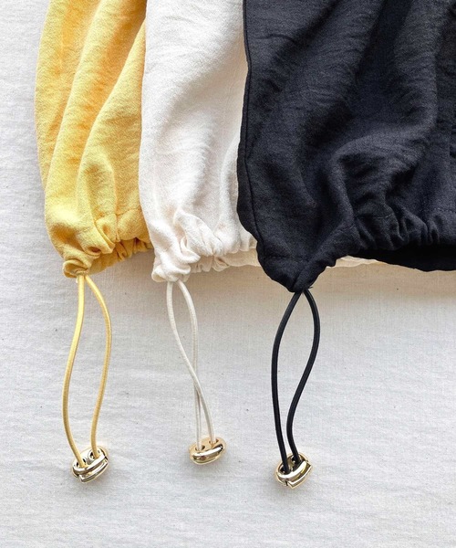 Q(キュー)の「リネンライクバルーンブラウス(シャツ/ブラウス・レディース・アイボリー/ブラック/イエロー・MEDIUM)」の15枚目の写真