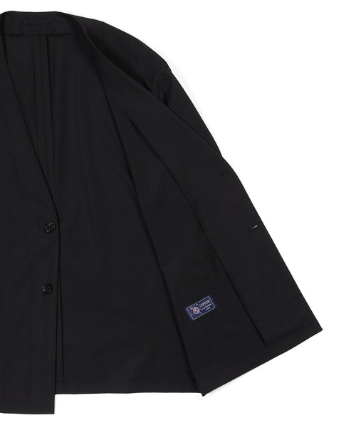 The DUFFER of ST.GEORGE(ザダファーオブセントジョージ)の「SETUP NO COLLAR JACKET:セットアップ ノーカラージャケット(ノーカラージャケット・メンズ・ブラック・MEDIUM/LARGE/X-LARGE)」の8枚目の写真