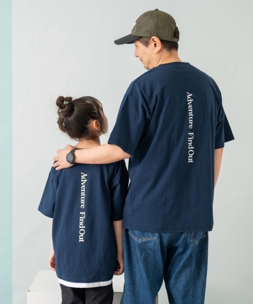 and D. petit main（アンドディープティマイン）の「【親子リンク】【綿100%】【DAD】ロゴプリントワイド半袖Tシャツ（Tシャツ/カットソー・レディース・ホワイト/ネイビー・F）」の16枚目の写真