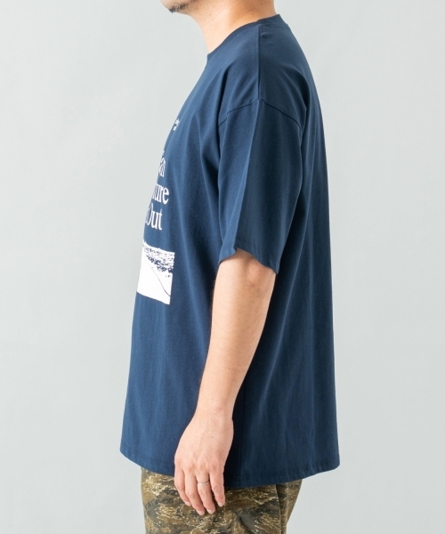 and D. petit main（アンドディープティマイン）の「【親子リンク】【綿100%】【DAD】ロゴプリントワイド半袖Tシャツ（Tシャツ/カットソー・レディース・ホワイト/ネイビー・F）」の14枚目の写真
