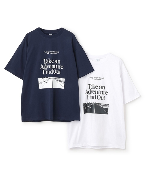 and D. petit main（アンドディープティマイン）の「【親子リンク】【綿100%】【DAD】ロゴプリントワイド半袖Tシャツ（Tシャツ/カットソー・レディース・ホワイト/ネイビー・F）」の12枚目の写真