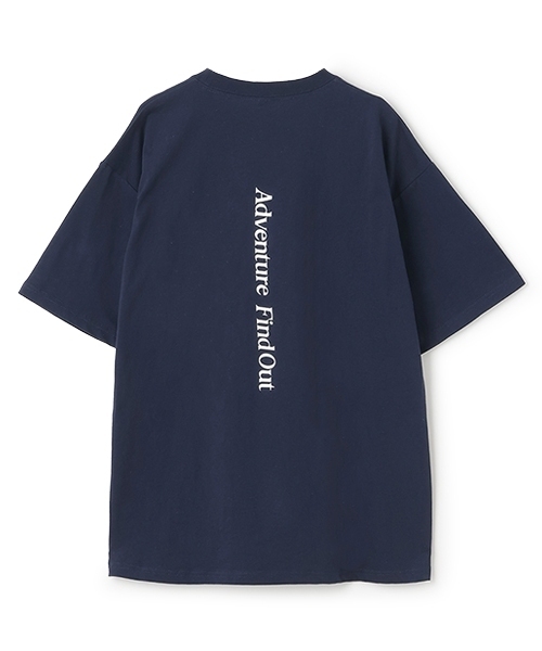 and D. petit main（アンドディープティマイン）の「【親子リンク】【綿100%】【DAD】ロゴプリントワイド半袖Tシャツ（Tシャツ/カットソー・レディース・ホワイト/ネイビー・F）」の5枚目の写真
