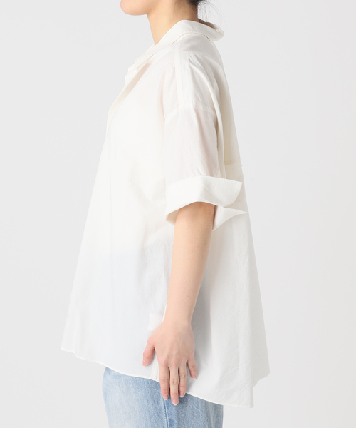 plage プラージュ　R'IAM バルーンハーフスリーブシャツ　リアム　白 セール】R'IAM バルーンハーフスリーブシャツ（シャツ/ブラウス