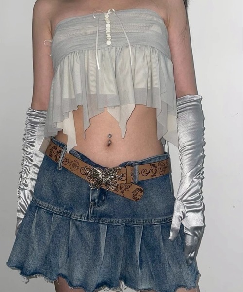 VIBGYOR（ヴィブジョー）の「【LAMPOON】バタフライベルト（ベルト・レディース・ベージュ・FREE）」の4枚目の写真