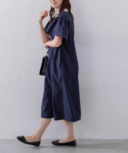 Sono(ソーノ)の「【SONO/ソーノ】【PLUVIOPHILE.COL】クリオンフレアワンピース(ワンピース・レディース・ブラック/ネイビー・F)」の4枚目の写真