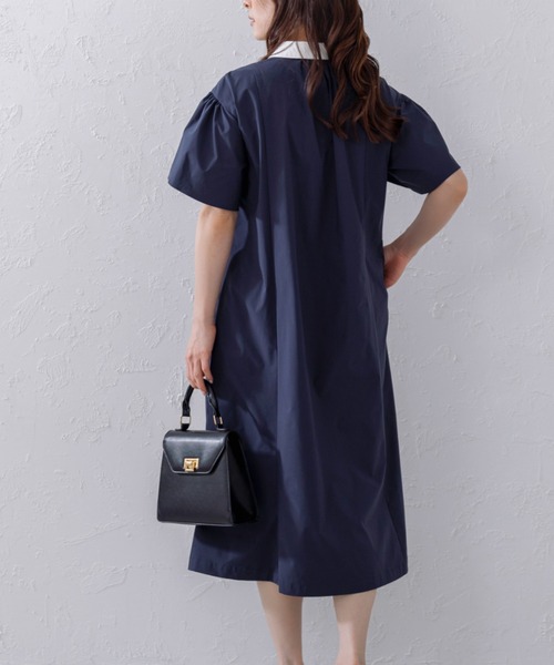 Sono(ソーノ)の「【SONO/ソーノ】【PLUVIOPHILE.COL】クリオンフレアワンピース(ワンピース・レディース・ブラック/ネイビー・F)」の5枚目の写真