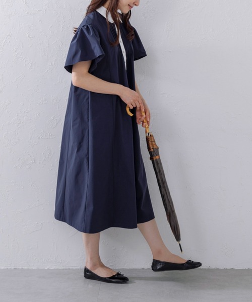 Sono(ソーノ)の「【SONO/ソーノ】【PLUVIOPHILE.COL】クリオンフレアワンピース(ワンピース・レディース・ブラック/ネイビー・F)」の6枚目の写真