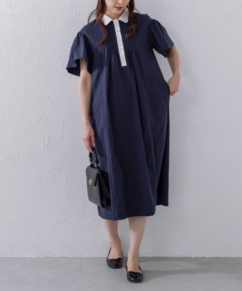 Sono(ソーノ)の「【SONO/ソーノ】【PLUVIOPHILE.COL】クリオンフレアワンピース(ワンピース・レディース・ブラック/ネイビー・F)」の7枚目の写真