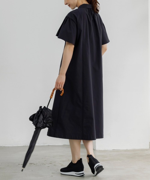 Sono(ソーノ)の「【SONO/ソーノ】【PLUVIOPHILE.COL】クリオンフレアワンピース(ワンピース・レディース・ブラック/ネイビー・F)」の9枚目の写真