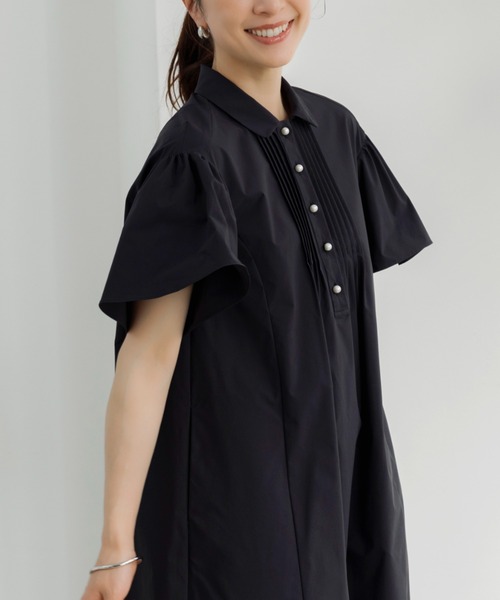 Sono(ソーノ)の「【SONO/ソーノ】【PLUVIOPHILE.COL】クリオンフレアワンピース(ワンピース・レディース・ブラック/ネイビー・F)」の11枚目の写真