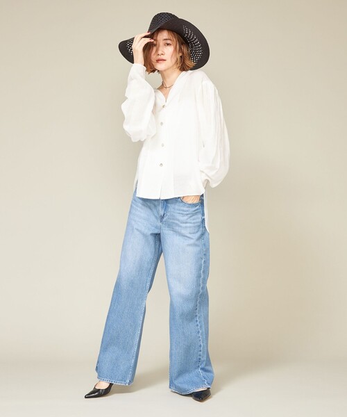 定価2.7万✨️upper hights conteフレアデニムパンツQUATRE upperhights（アッパーハイツ）の「【別注】＜upper hights for conte