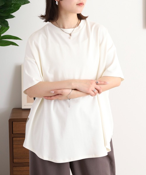 A.N.L(エーエヌエル レーベル)の「A.N.L バックライン配色カットソー(Tシャツ/カットソー・レディース・ライトグレー/ブラック/オフホワイト・38)」の5枚目の写真