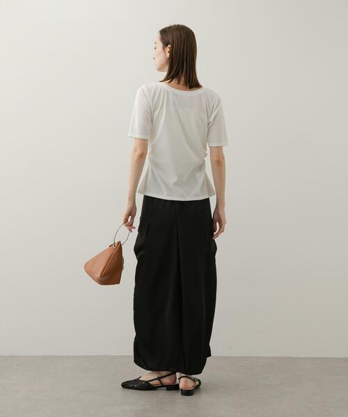 SENSE OF PLACE by URBAN RESEARCH（センスオブプレイスバイアーバンリサーチ）の「2WAYウエストギャザーリブトップ（Tシャツ/カットソー・レディース・ライトブルー/オフホワイト/チャコールグレー・ONE）」の20枚目の写真