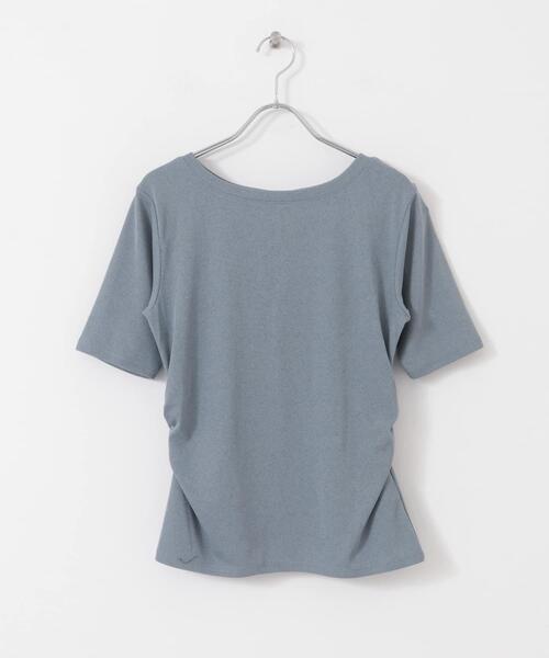 SENSE OF PLACE by URBAN RESEARCH（センスオブプレイスバイアーバンリサーチ）の「2WAYウエストギャザーリブトップ（Tシャツ/カットソー・レディース・ライトブルー/オフホワイト/チャコールグレー・ONE）」の11枚目の写真