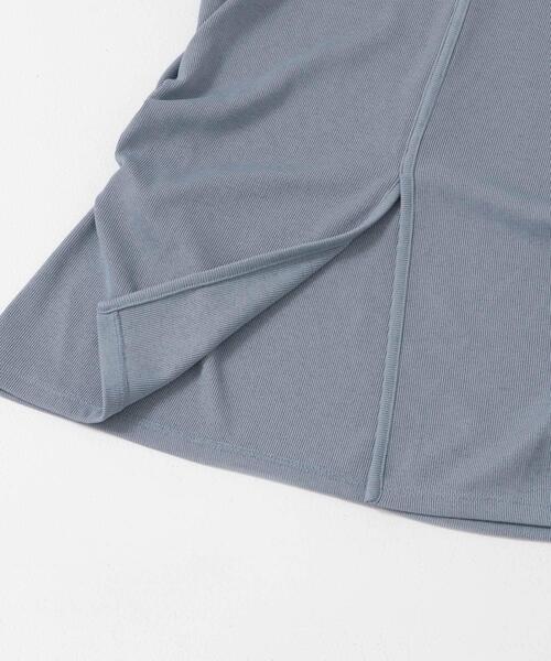 SENSE OF PLACE by URBAN RESEARCH（センスオブプレイスバイアーバンリサーチ）の「2WAYウエストギャザーリブトップ（Tシャツ/カットソー・レディース・ライトブルー/オフホワイト/チャコールグレー・ONE）」の13枚目の写真